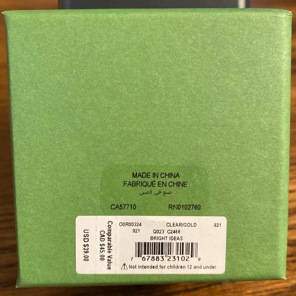 NWT Kate Spade New York Yellow Cubic Zirconia Gold Tone Stud Earrings - Picture 4 of 4